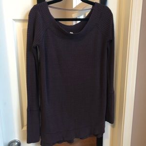 FREE PEOPLE waffle knit top